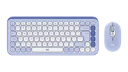 POP Icon Combo - Lila och naturvit - Engelska internationellt (QWERTY)