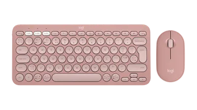 Pebble 2 Combo - Rosa nyanser - Engelska Storbritannien (QWERTY)