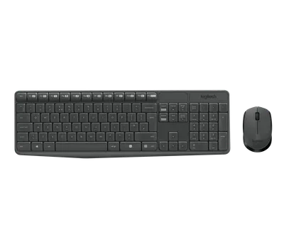 MK235 Wireless Keyboard and Mouse Combo - Grey - Franska (AZERTY)