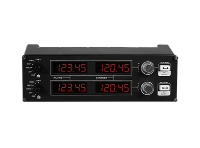 Flight Sim Radio Panel - Svart