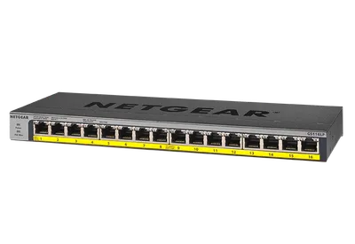 16-Port Gigabit Ethernet Unmanaged PoE+ Switch with FlexPoE (76W) (GS116LP)