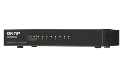 QSW-1108-8T-R2 8-Port Full 2.5GbE Multi-Gig Switch - Enjoy Smooth File Backups, Media Streaming, and Gaming