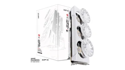 XFX Quicksilver AMD Radeon RX 7800 XT Magnetic Air Gaming Graphics Card Arctic White